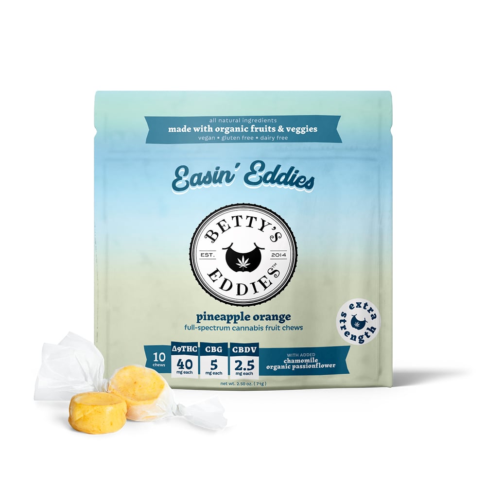 Easin' Eddies - Pineapple Orange [10pk] (400mg THC/50mg CBG/25mg CBDV) by Betty's Eddies