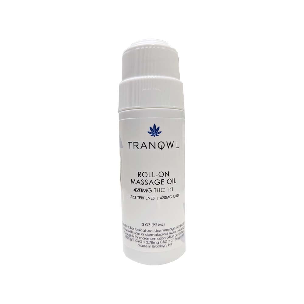 1:1 TRANQWL Roll-On Massage Oil [3oz] (500mg THC/420mg CBD) by New York Infusions