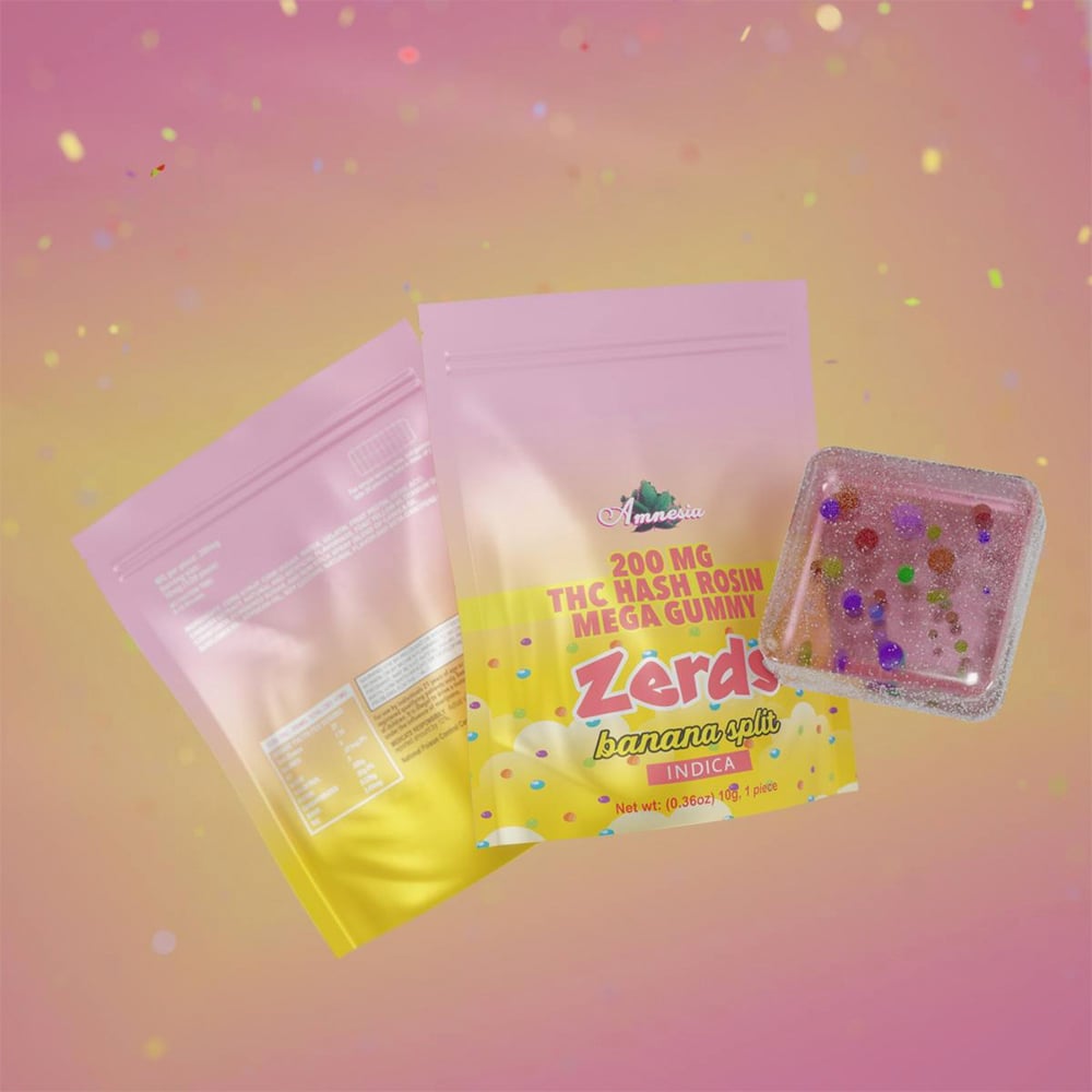 Banana Split Hash Rosin Zerds [1pk] (200mg) by Amnesia