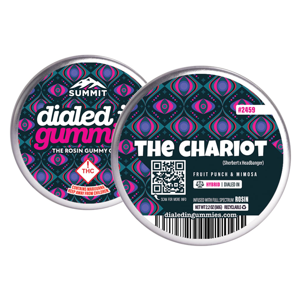 100mg - The Chariot #2459 - Rosin Gummies (10pk) by Dialed In Gummies