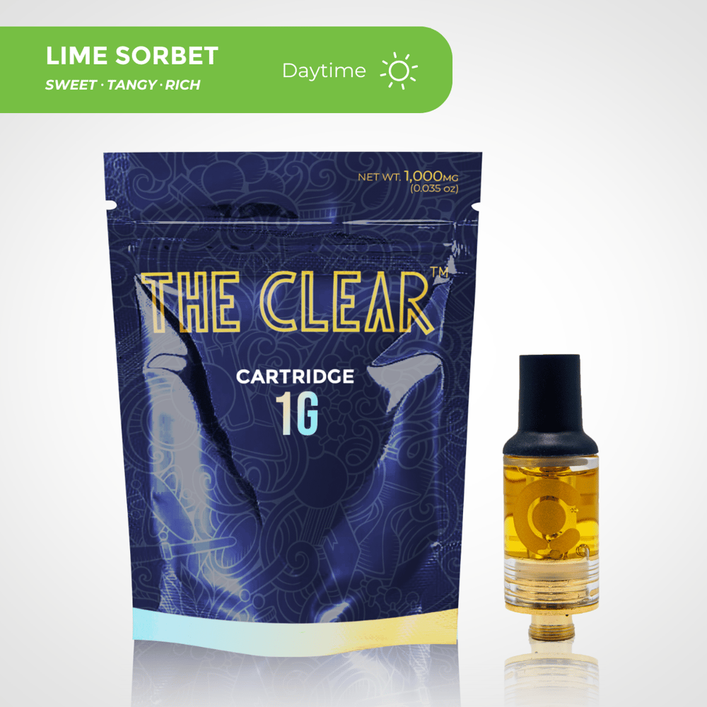 The Clear Original Cartridge 1000mg | Lime Sorbet by CLEAR Brands
