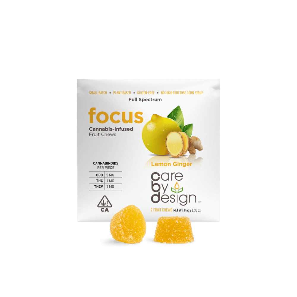 Lemon Ginger "Focus" Gummies, 2 count by Care By Design
