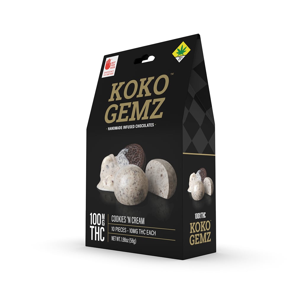 Cookies N' Cream [10pk] (100mg) by Koko Gemz