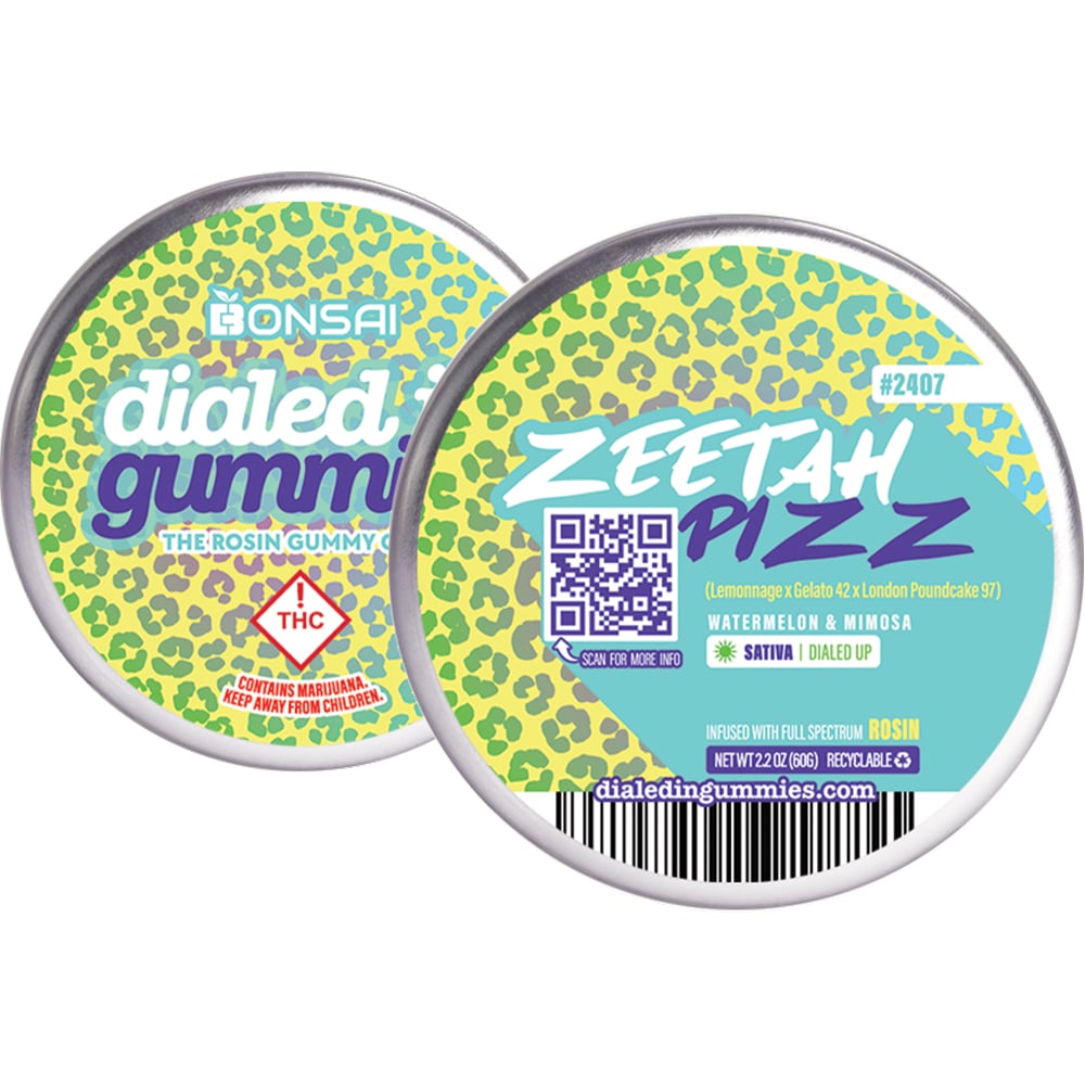 100mg - Zeetah Piss #2407 - Rosin Gummies (10pk) by Dialed In Gummies