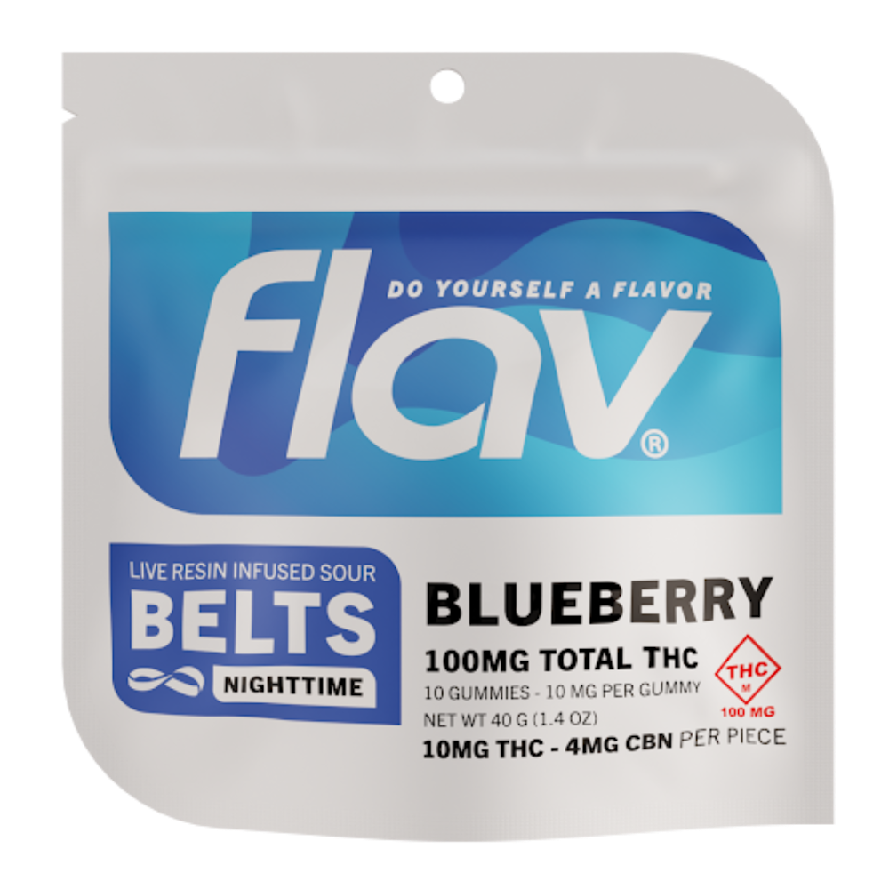 Sour Blueberry [10pk] (100mg THC/40mg CBN) by Flav