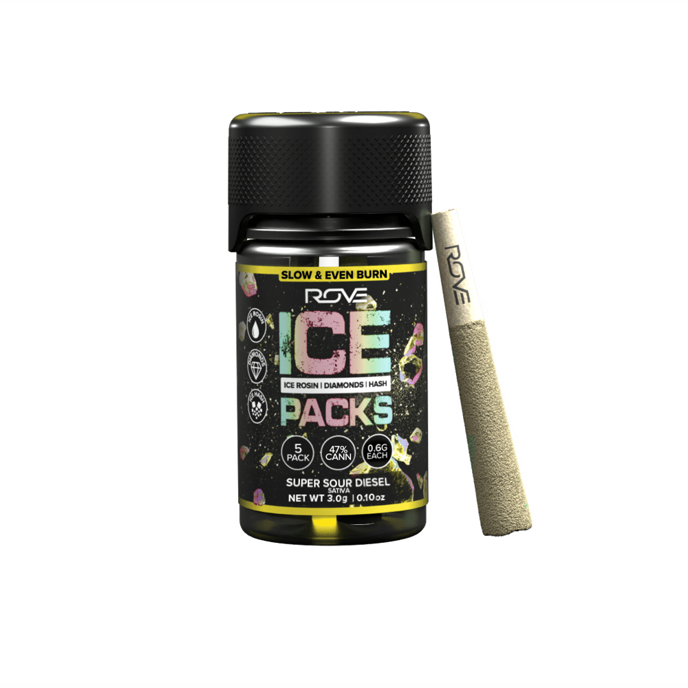 Super Sour Diesel - Infused Ice Packs (Rosin, Hash, and Diamonds) [5x 0.6g] by ROVE