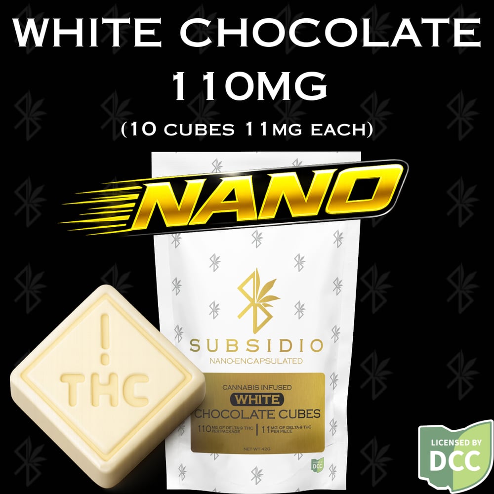 Nano-THC Infused White Chocolates | 110mg | 10pk by SUBSIDIO