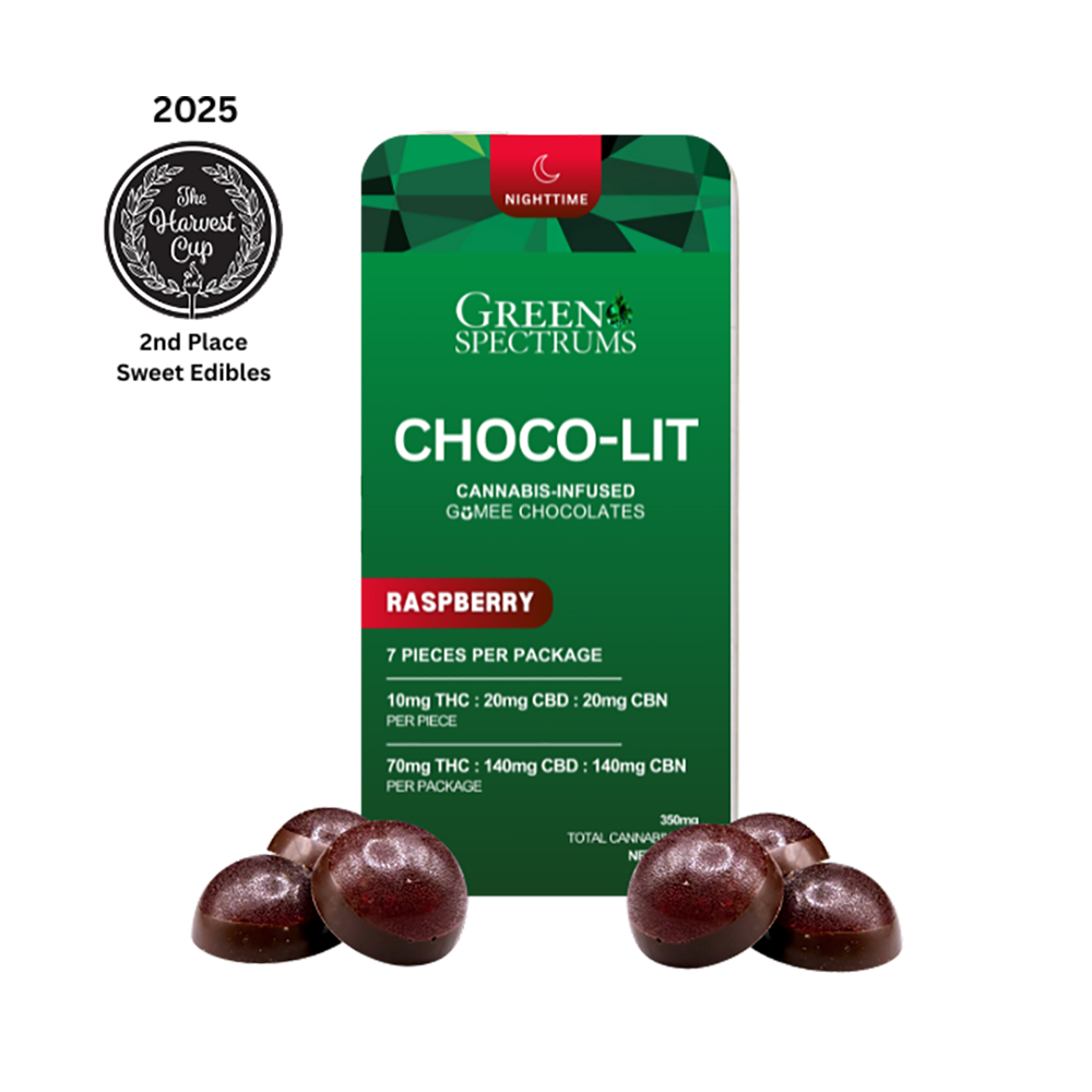 Raspberry [7pk] (70mg THC/140mg CBD/140mg CBN) by Green Spectrums