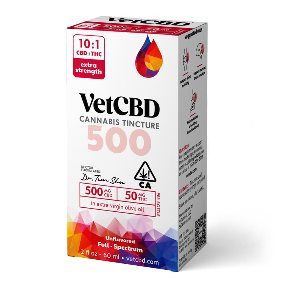 10:1 CBD Tincture [2oz] (500mg CBD/50mg THC) by VETCBD