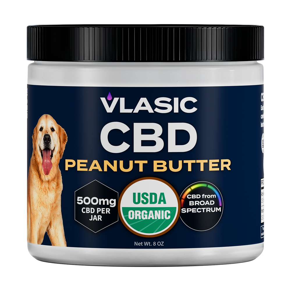 USDA Organic CBD Pet Peanut Butter (500mg) by Vlasic Labs