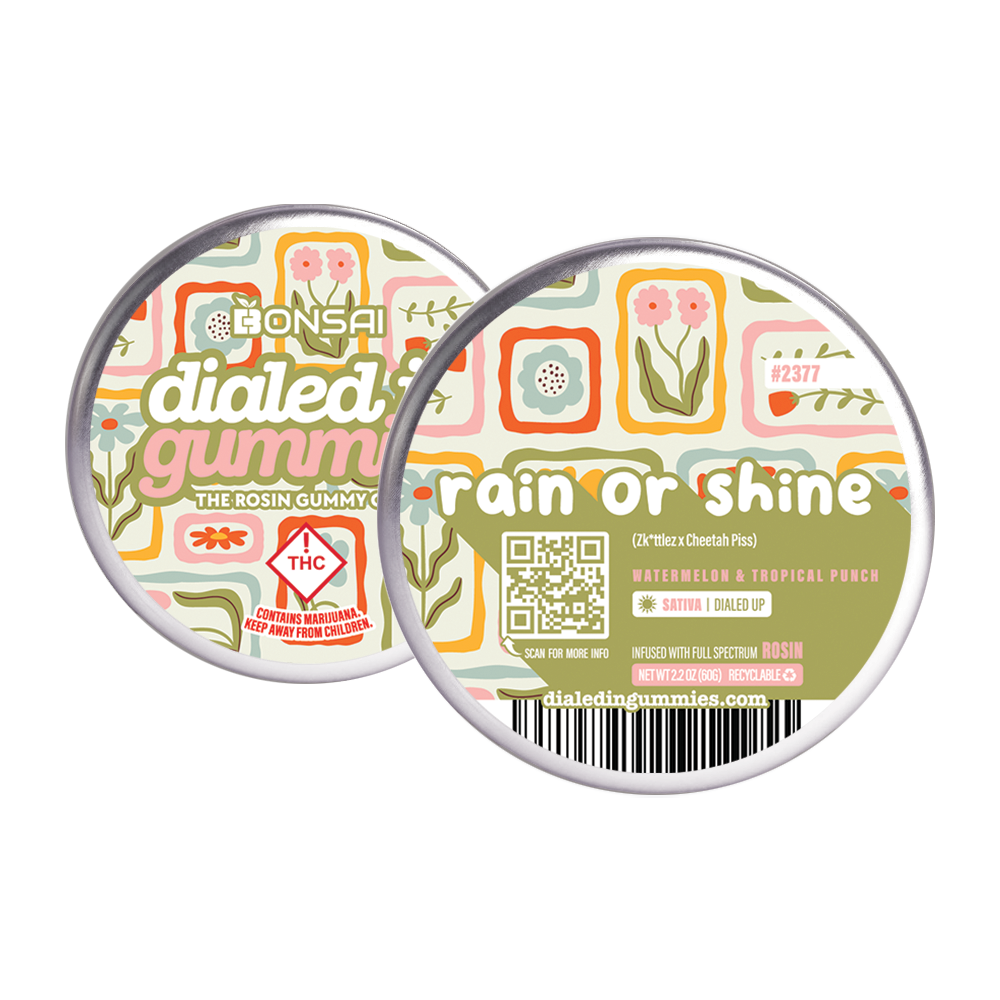 100mg - Rain or Shine #2377 - Rosin Gummies (10pk) by Dialed In Gummies