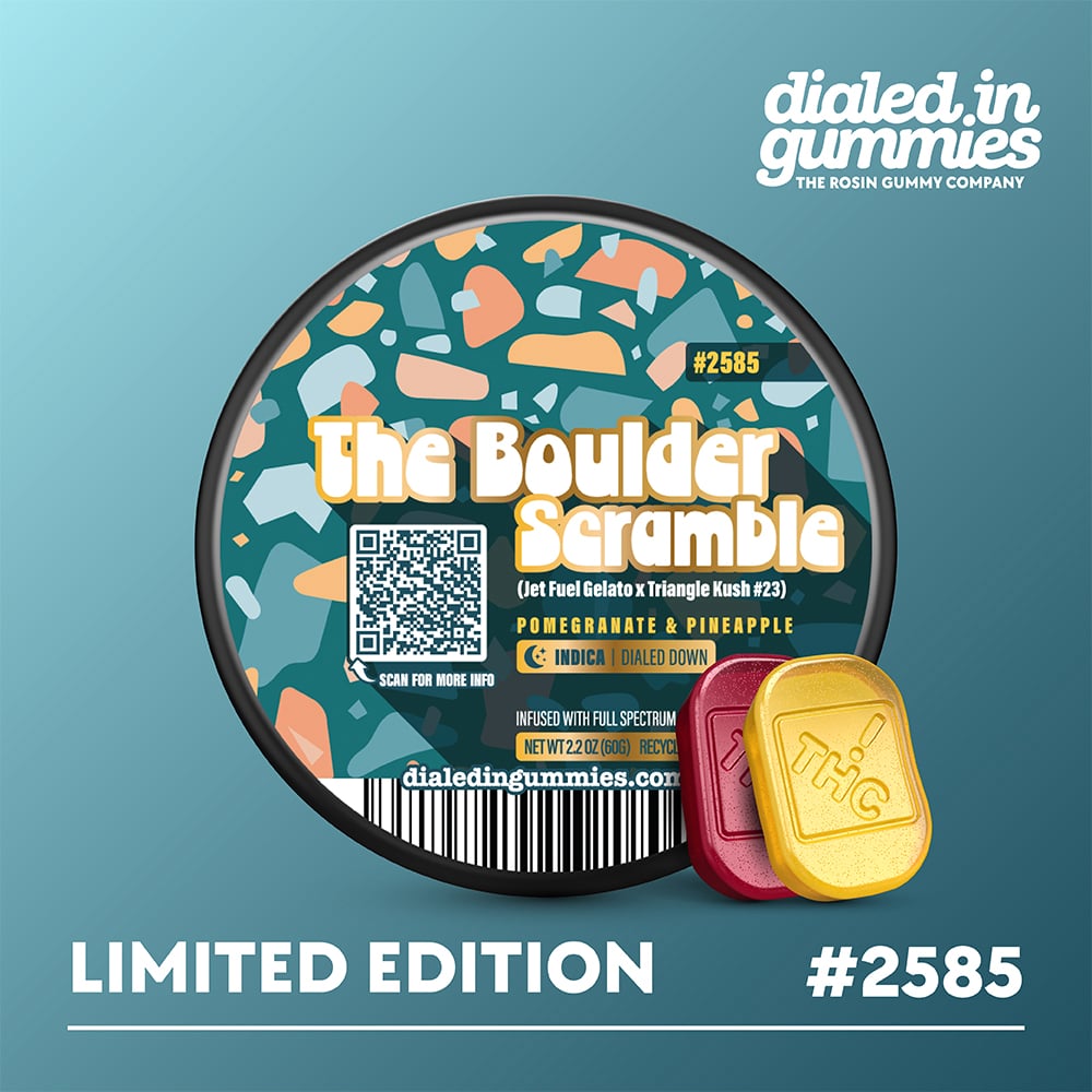 100mg - The Boulder Scramble #2585 - Rosin Gummies (10pk) by Dialed In Gummies