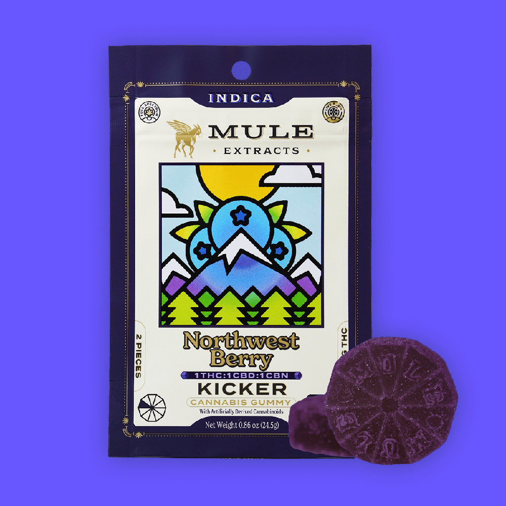 Northwest Berry [2pk] (100mg CBD/100mg THC/100mg CBN) by Mule Extracts