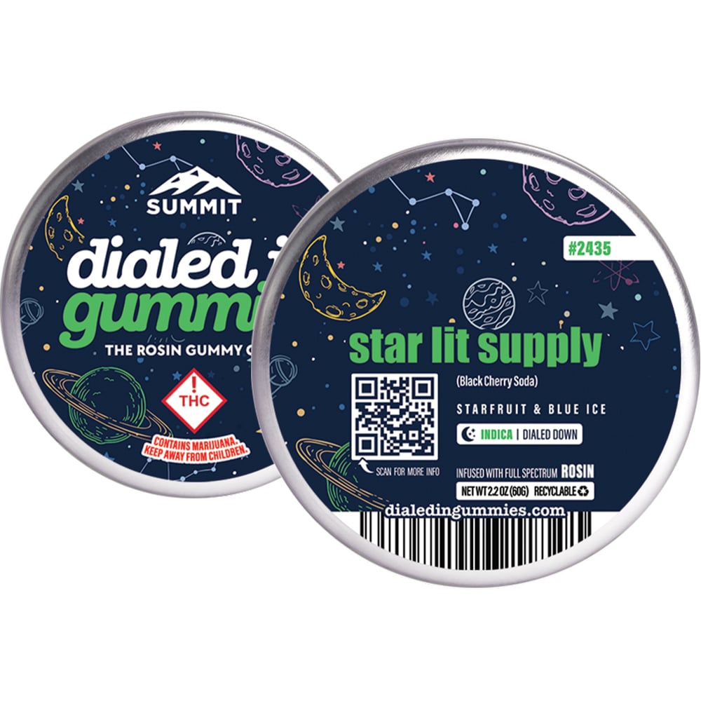 100mg - Star Lit Supply #2435 - Rosin Gummies (10pk) by Dialed In Gummies