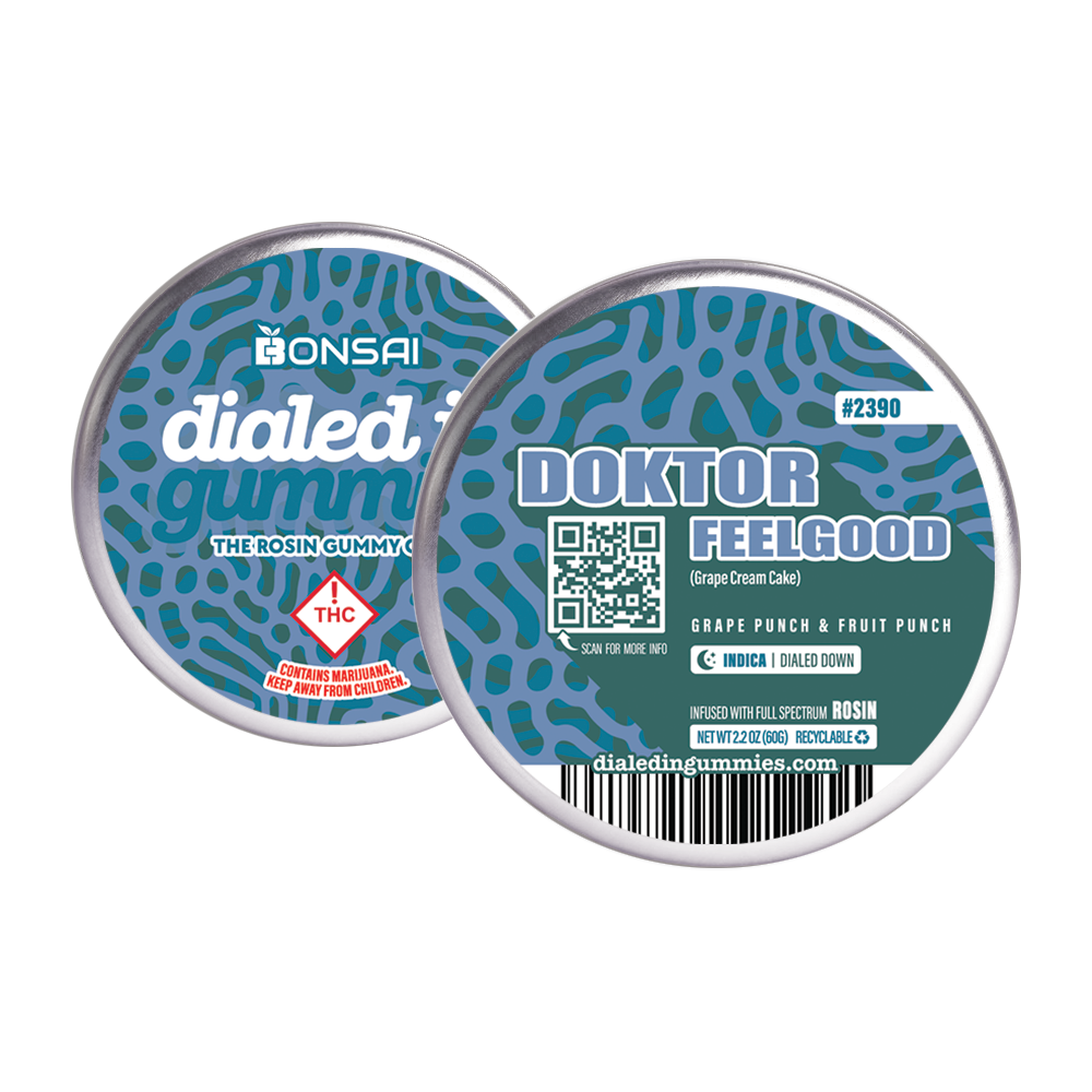 100mg - Doktor Feelgood #2390 - Rosin Gummies (10pk) by Dialed In Gummies