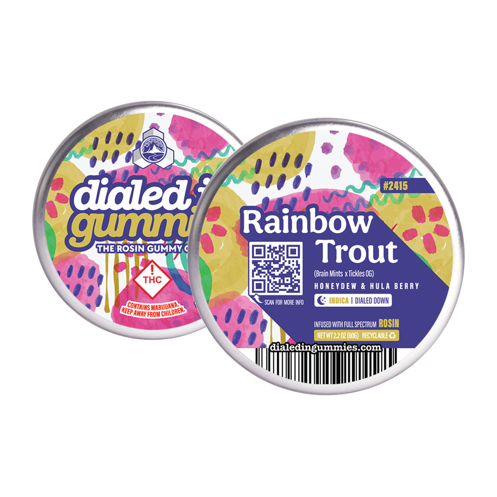 100mg - Rainbow Trout #2415 - Rosin Gummies (10pk) by Dialed In Gummies