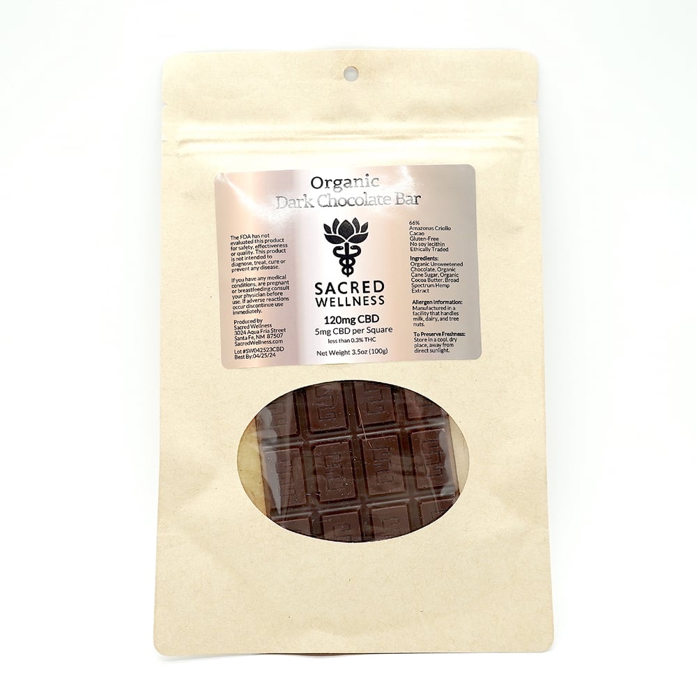 Dark Chocolate (120mg CBD) by Sacred Wellness