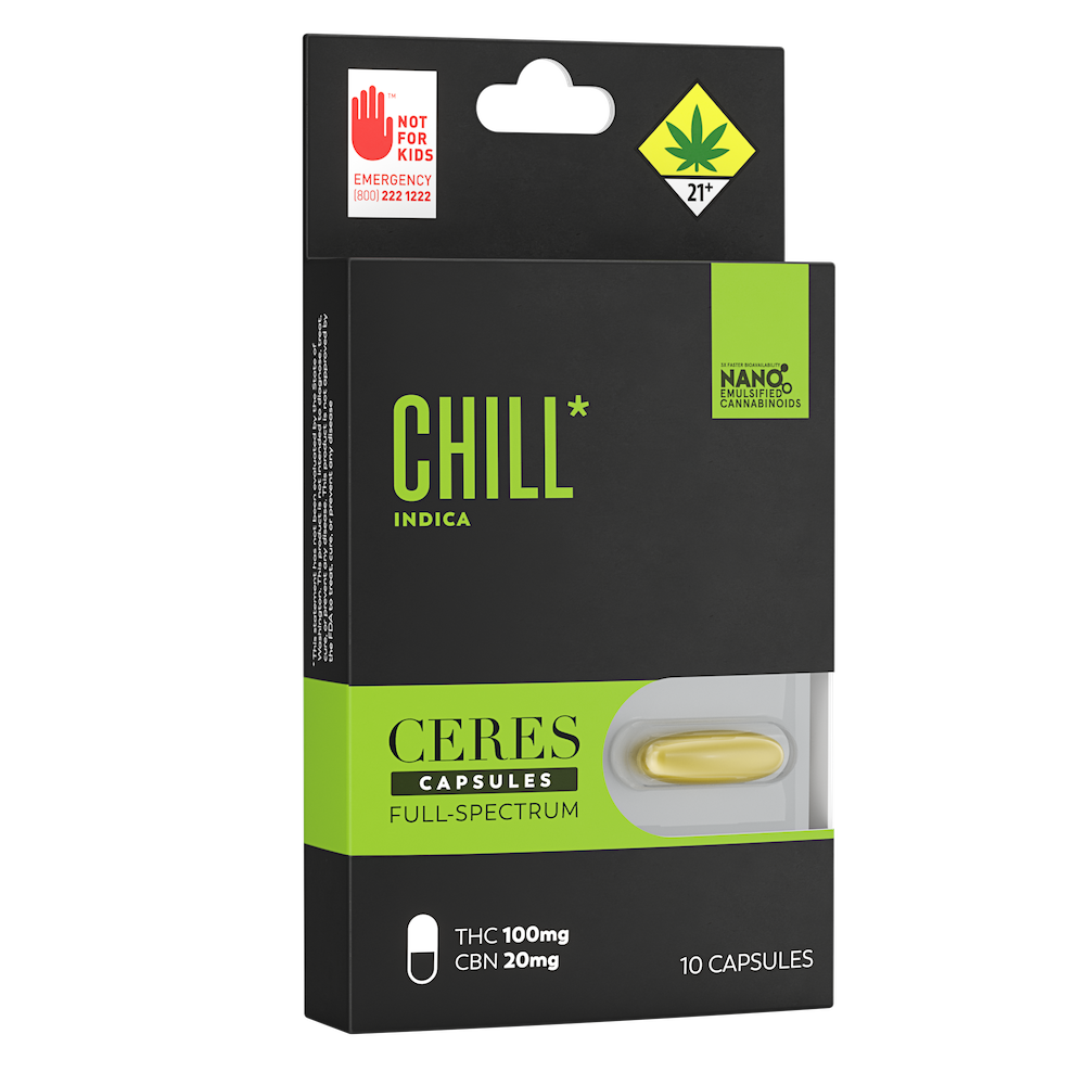 Chill - Indica [10pk] (100mg THC/20mg CBN) by Ceres