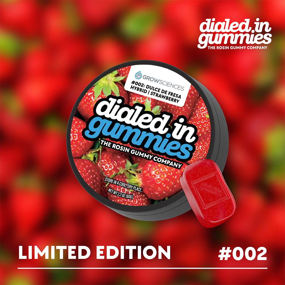 100mg - Dulce de Fresa - Rosin Gummies (10pk) by Dialed In Gummies