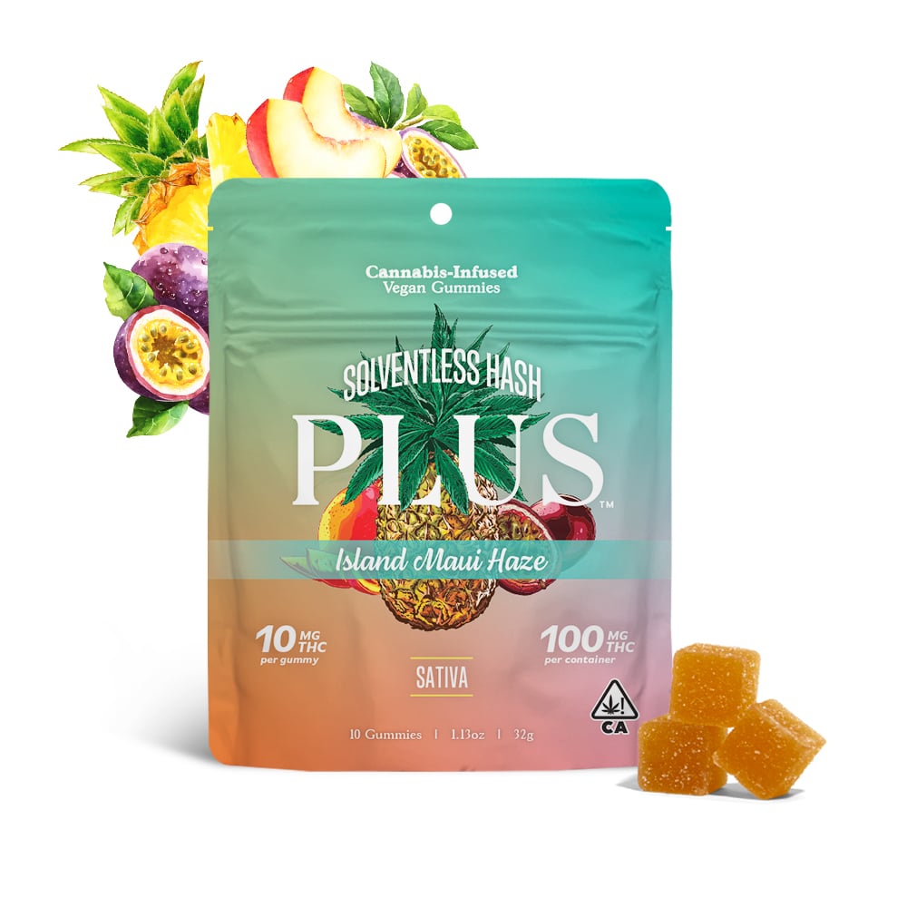Island Maui Haze Sativa Solventless [10pk] (100mg THC) by Plus Products in United States