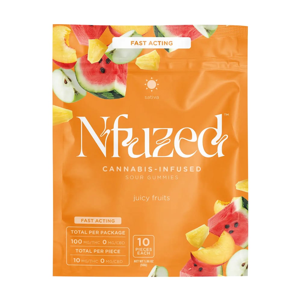 Fast Acting - Sour Yellow Gums [10pk] (100mg) by NFuzed
