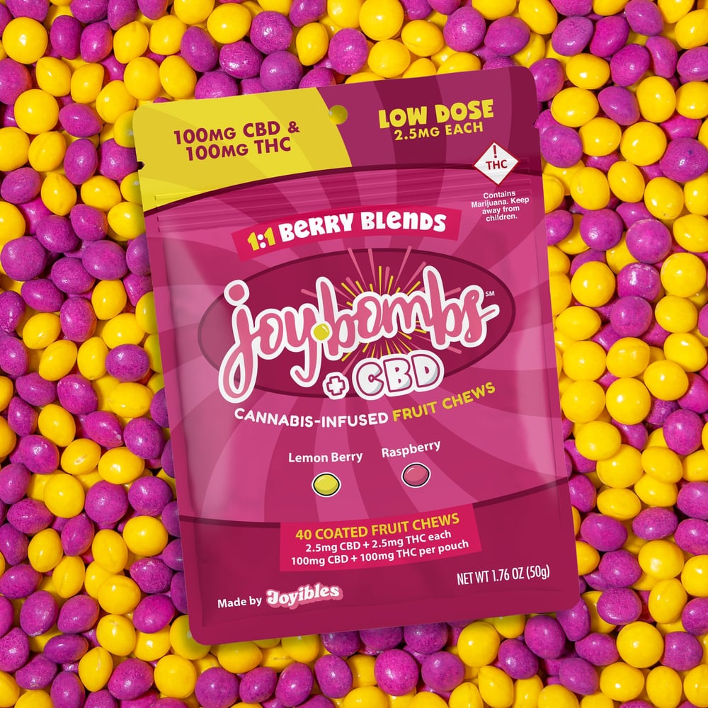 Joy Bombs + CBD 1:1 Berry Blends - 100mg THC (40pk / 2.5mg THC & 2.5mg CBD ea) by Joy Bombs by Joyibles in United States
