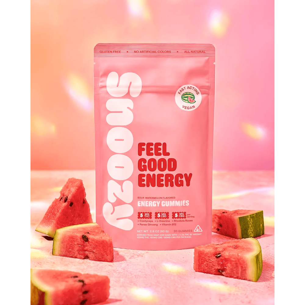 1:1:1 Feel Good Energy - Sour Watermelon [20pk] (100mg CBD/100mg THC/100mg CBG) by Snoozy