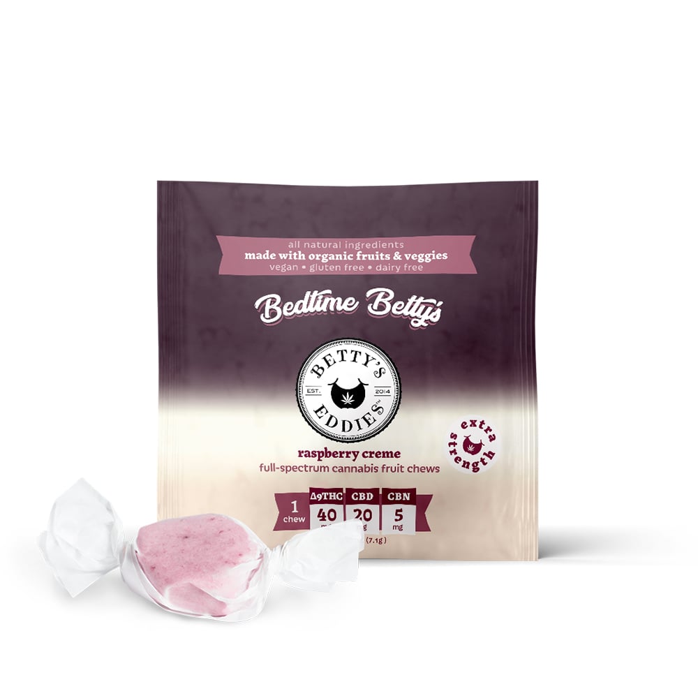 Bedtime Betty's - Raspberry Creme [1pk] (40mg THC/20mg CBD/5 mg CBN) by Betty's Eddies
