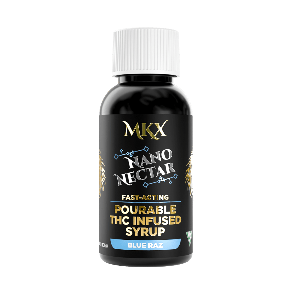 Nano Nectar: 200 MG THC Pourable Syrup (Blue Razz) by MKX Oil Co.