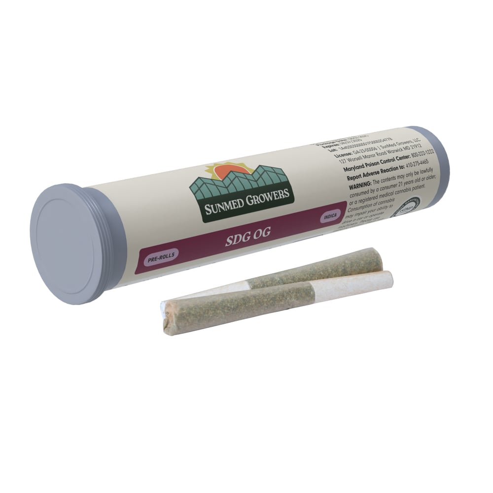 SDG OG Pre-Roll 0.5g 2-Pack by SunMed Growers