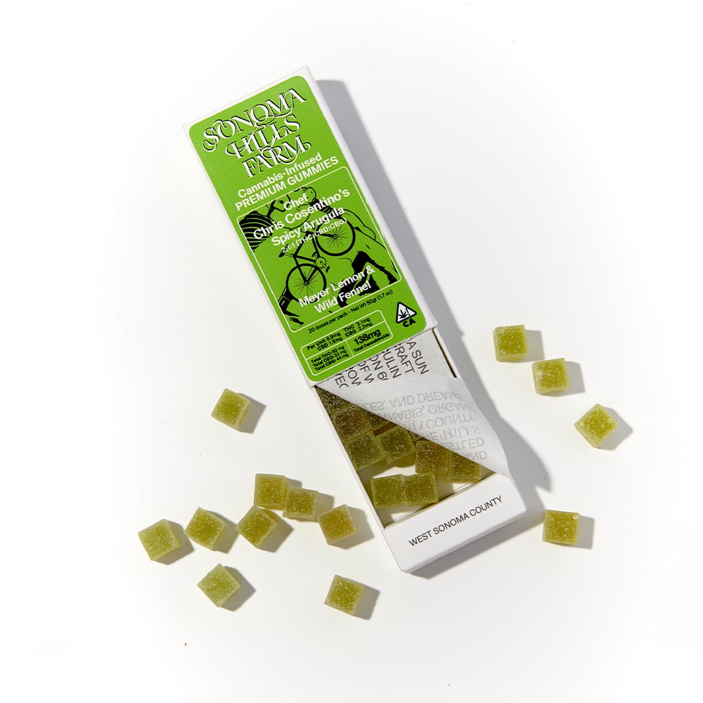 Chef Chris Cosentino's Spicy Arugula Gummy 2:1:1 (THC x CBD x CBG) by Sonoma Hills Farm