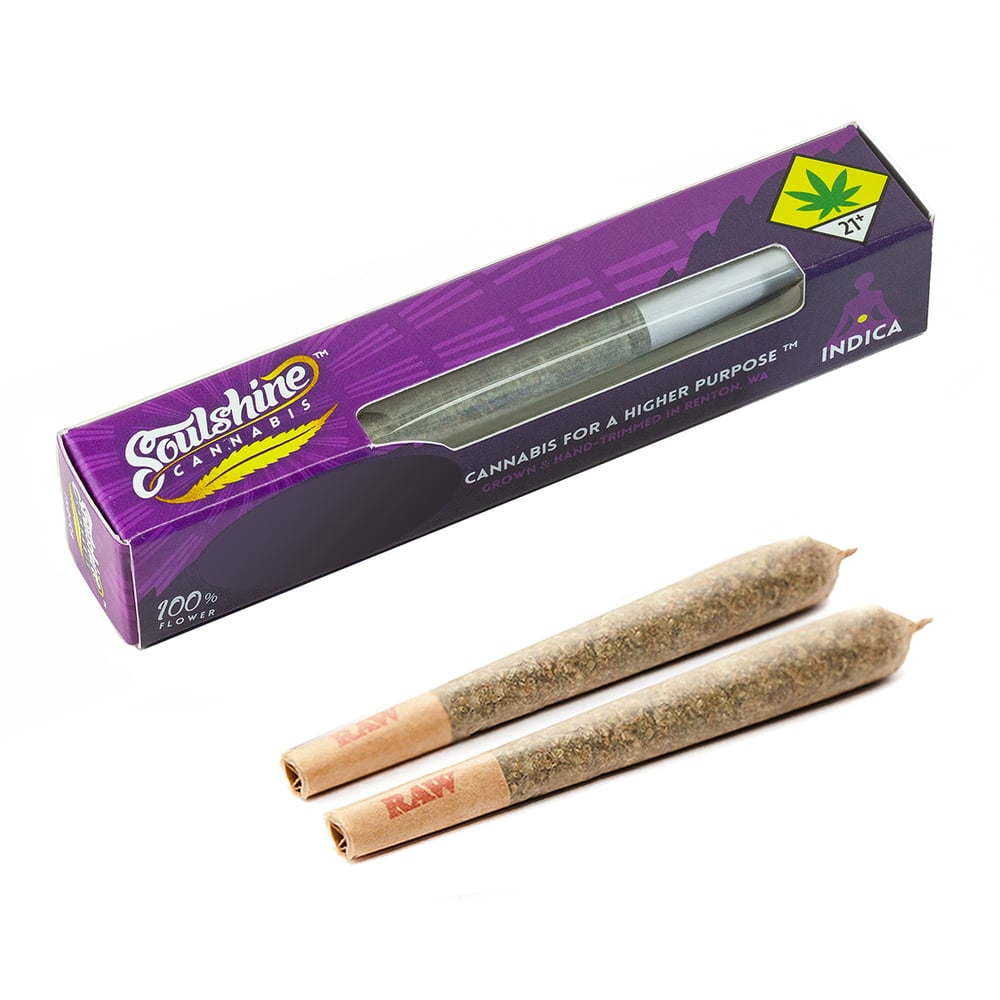 BlockBerry Hash Infused Pre-Rolls [.5g x 2] by Soulshine