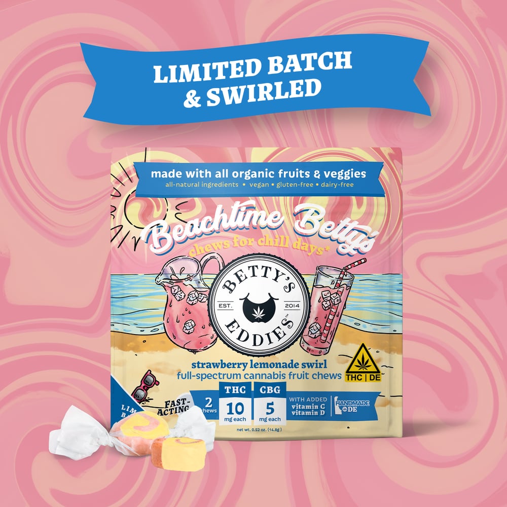 Beachtime Betty's - Strawberry Lemonade Swirl [2pk] (20mg THC/10mg CBG) by Betty's Eddies