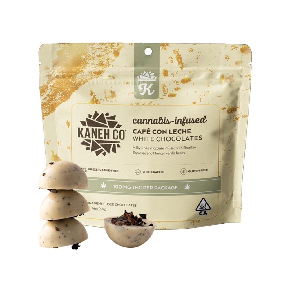 Cafe Con Leche White Chocolates [10pk] (100mg THC) by Kaneh Co