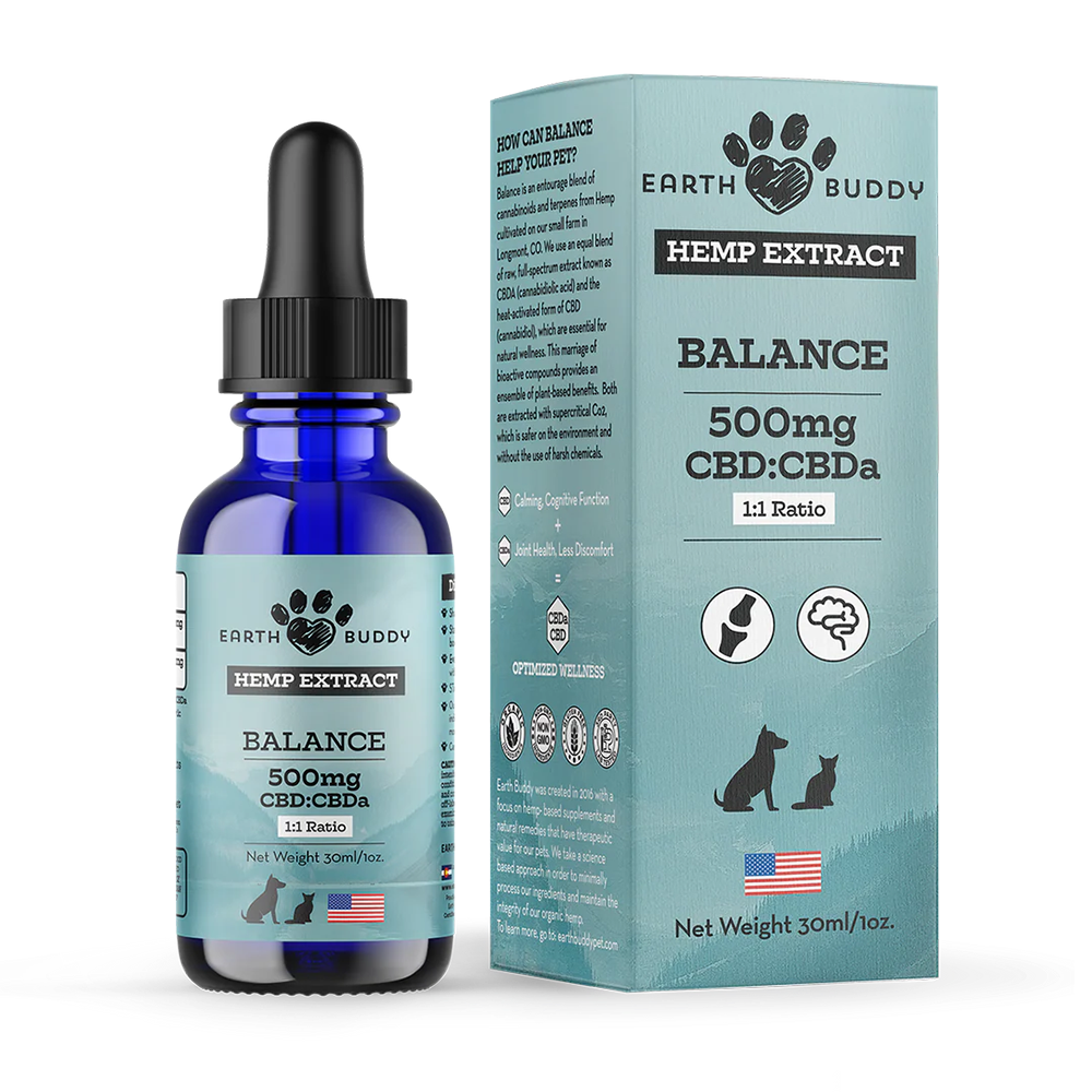 1:1 Balance for Pets [30ml] (500mg CBD/500mg CBDa) by Earth Buddy