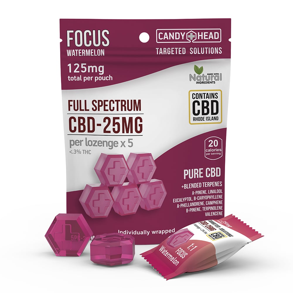 Watermellon Focus [5pk] (125mg CBD) by Candy Head