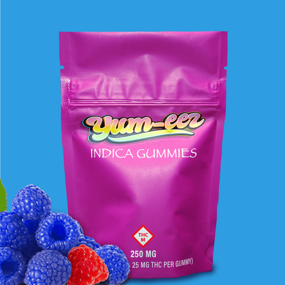 Sour Blue Razz  Indica [10pk] (250mg) by Yum-eez