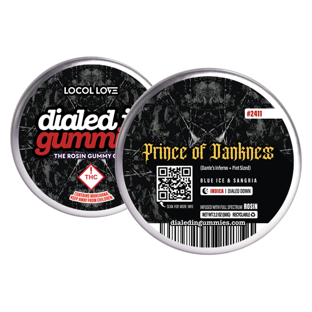 100mg - Prince of Darkness #2411 - Rosin Gummies (10pk) by Dialed In Gummies