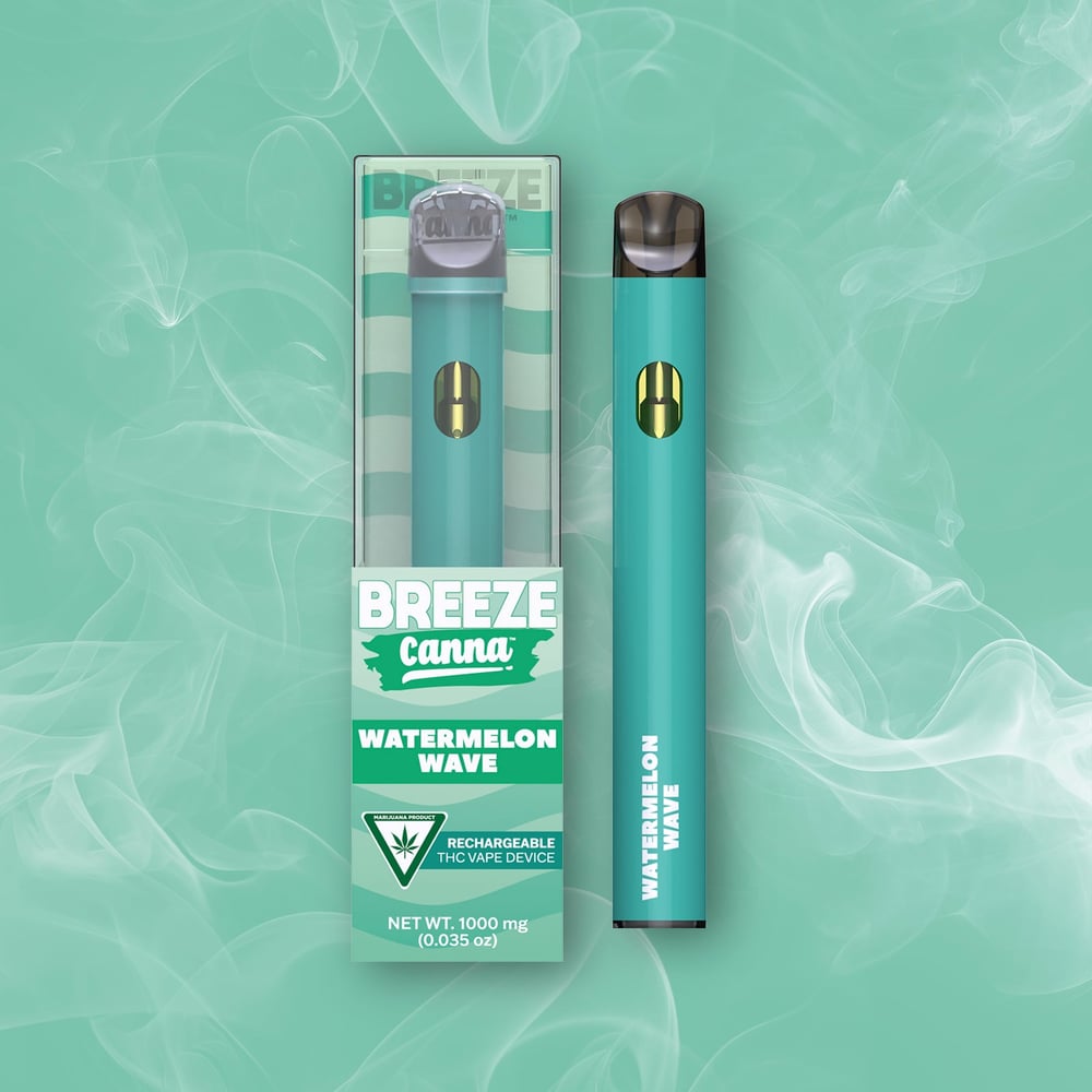 Watermelon Wave - Classic 1g PLUS Vape Device — BREEZE Canna by Breeze Canna
