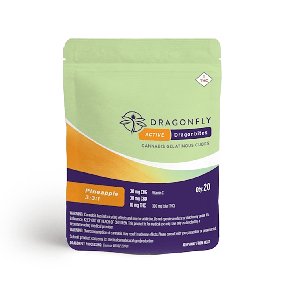 3:3:1 Experience Active [20pk] (600mg CBG/600mg CBD/200mg THC) by Dragonfly - UT