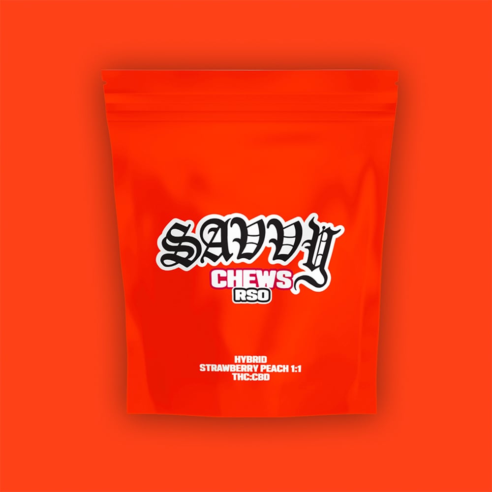Strawberry Peach 1:1 [1pk] (100mg CBD/100mg THC) by Savvy