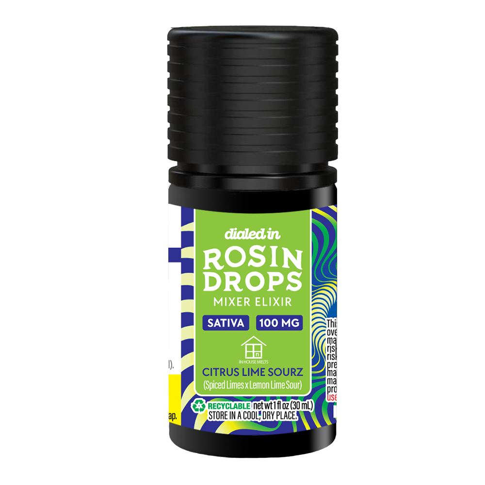 100mg - Citrus Lime Sourz - Rosin Drops by Dialed In Gummies