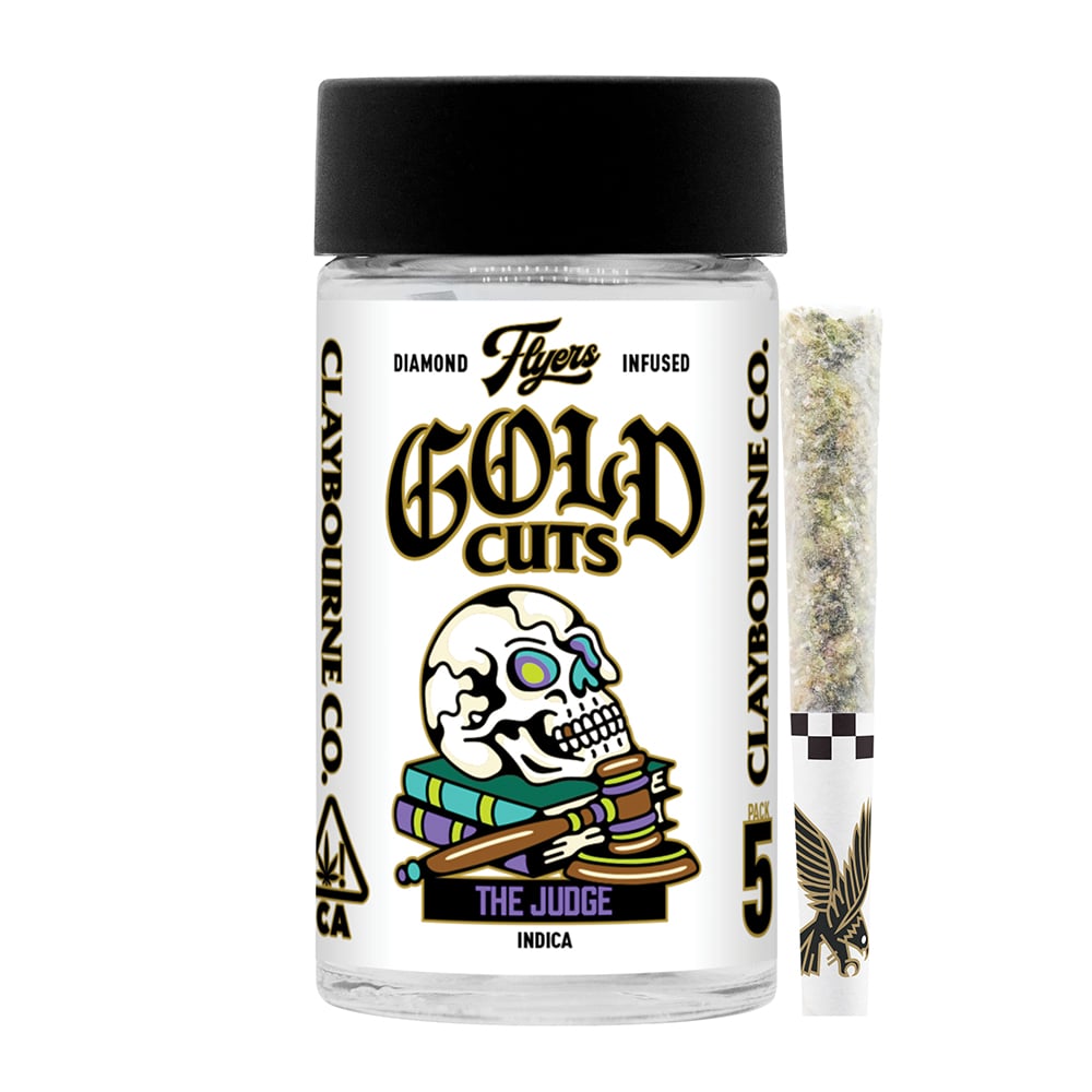 The Judge (2.5g) - Diamond Infused Flyers Pre-Rolls by Claybourne