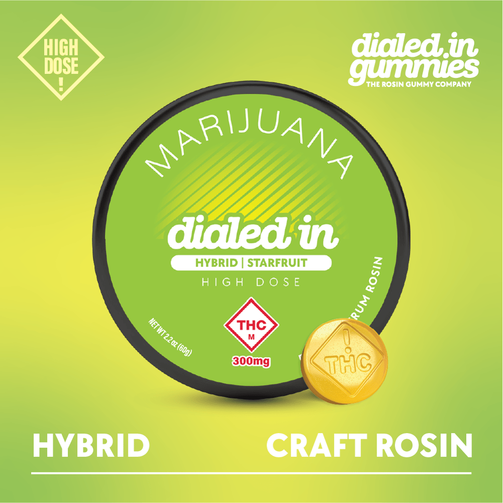 300mg - Starfruit - Rosin Gummies (10pk) by Dialed In Gummies