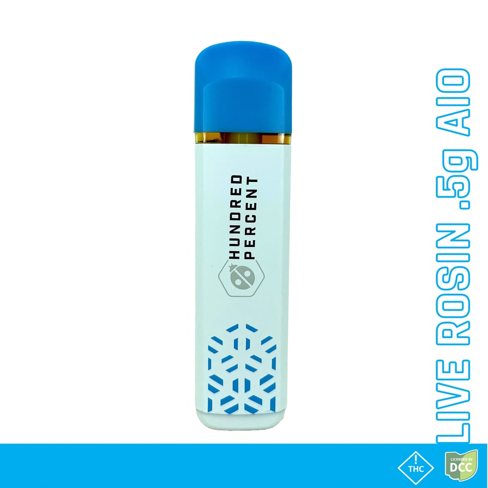 Afghan Kush Live Rosin Disposable Vape (1-Day) [0.5g] by Hundred Percent Labs