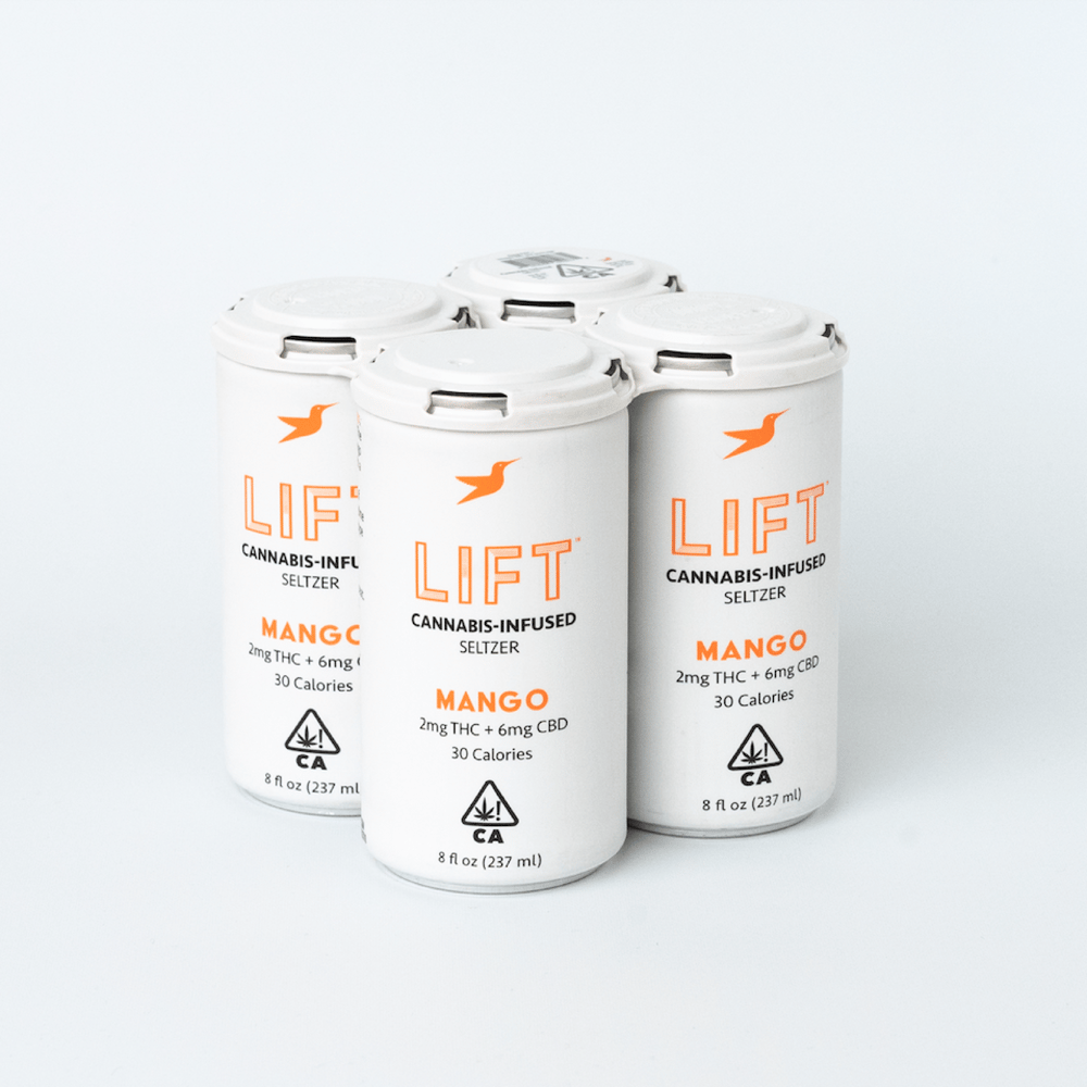 Mango [4pk] (8mg THC/ 24mg CBD) by Lift Seltzer