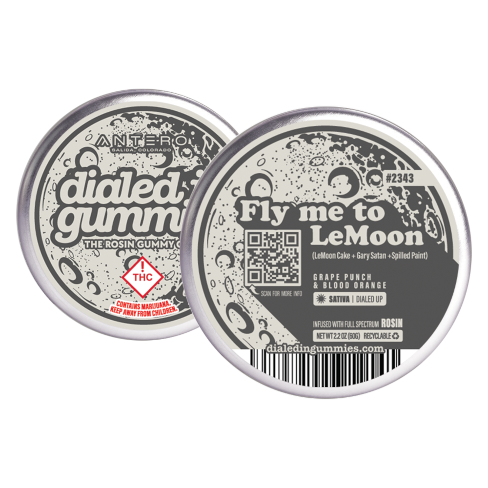 100mg - Fly Me To LeMoon #2343 - Rosin Gummies (10pk) by Dialed In Gummies