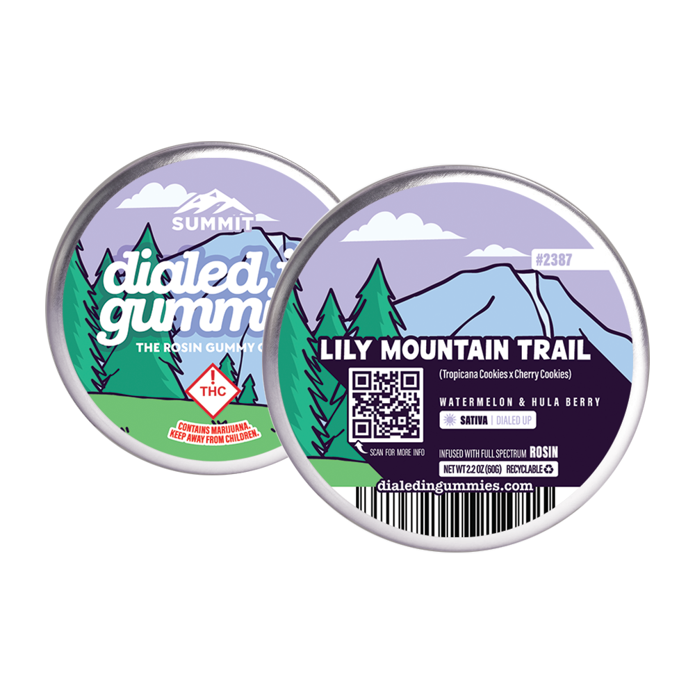 100mg - Lily Mountain Trail - Rosin Gummies (10pk) by Dialed In Gummies