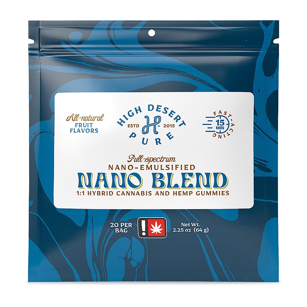 Nano Blend [10pk] (100mg CBD/100mg THC) by High Desert Pure