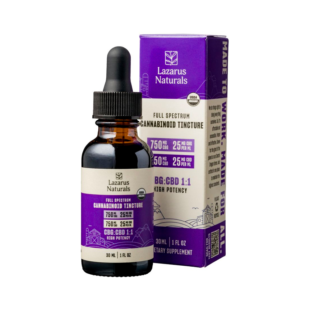 1:1 CBD:CBG [30ml] (750mg CBD/750mg CBG) by Lazarus